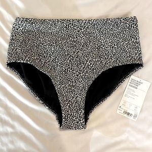 high waist textured swim bottom